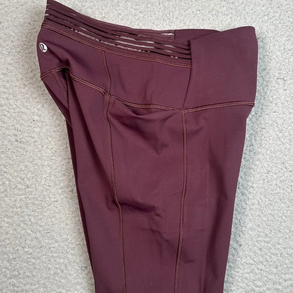 Lululemon Find Focus 7/8 Tight Women's 6 Arctic Plum Mesh Luxtreme Leggings Gym